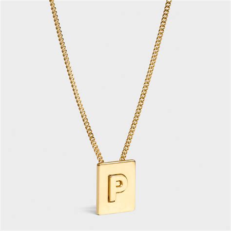 women celine alphabet necklace in brass|celine alphabet dresses.